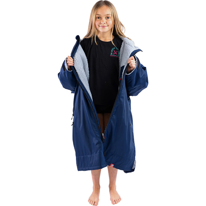 2024 Dryrobe Junior Advance Cambio De Manga Larga Robe V3 V3KSLSDA - Navy / Blue / Grey